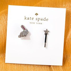 Kate Spade Make Magic Bunny Asymmetrical Studs (with GIFT BAG)